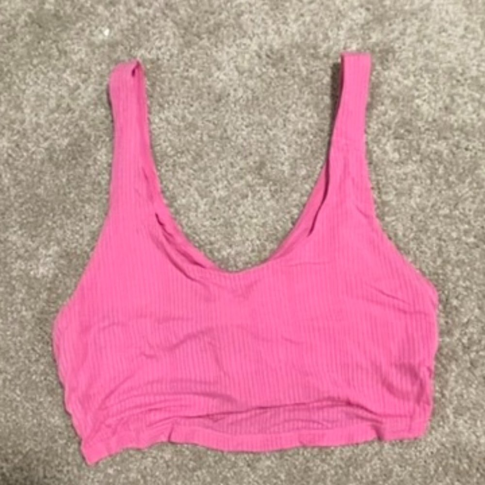 Aerie Hot Pink Crop Tank - Size L